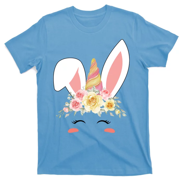 Unicorn Easter Floral Bunny T-Shirt