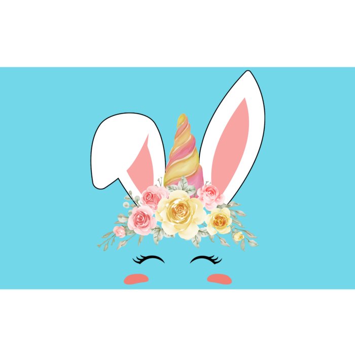 Unicorn Easter Floral Bunny Bumper Sticker