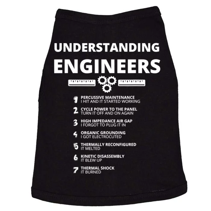 Understanding Engineers Funny Sarcastic Engineering Gift TShirt Doggie Tank