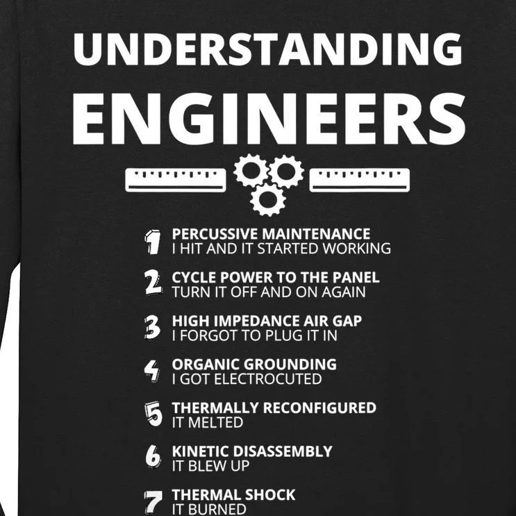 Understanding Engineers Funny Sarcastic Engineering Gift TShirt Long Sleeve Shirt