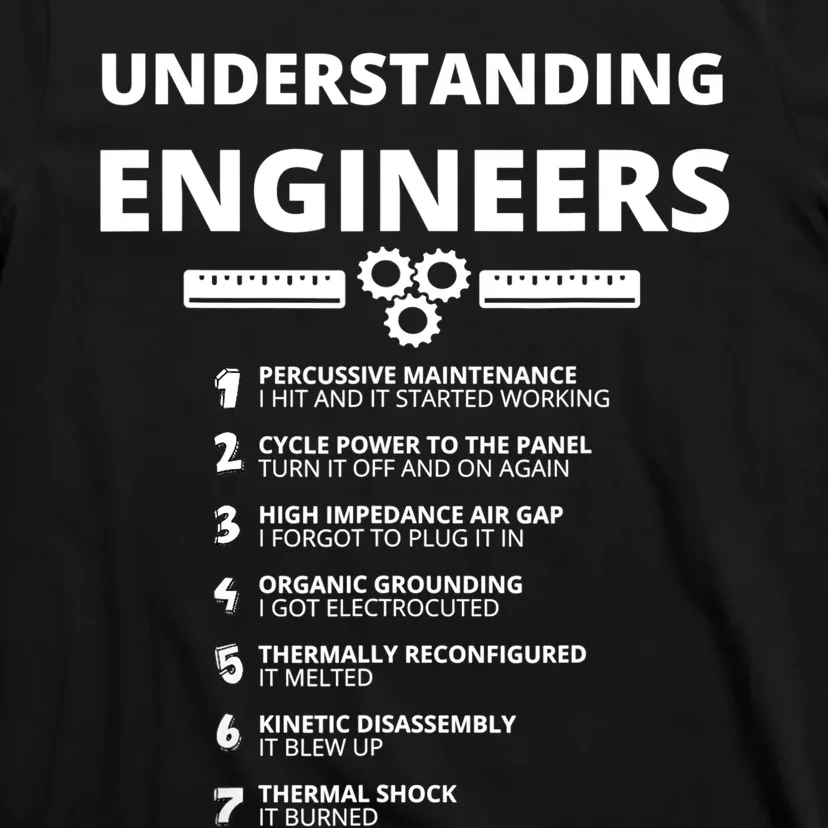 Understanding Engineers Funny Sarcastic Engineering Gift TShirt T-Shirt