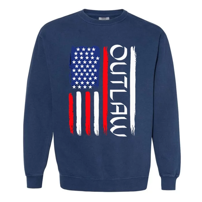 Usa Election IM Voting For The Outlaw In 2024 Garment-Dyed Sweatshirt