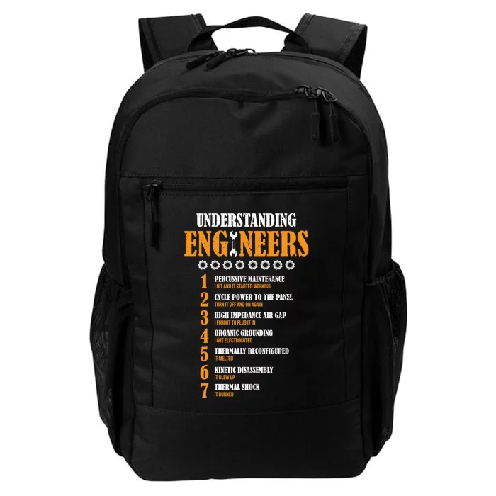 Understanding Engineers Lists Distressed Funny Engineer Daily Commute Backpack