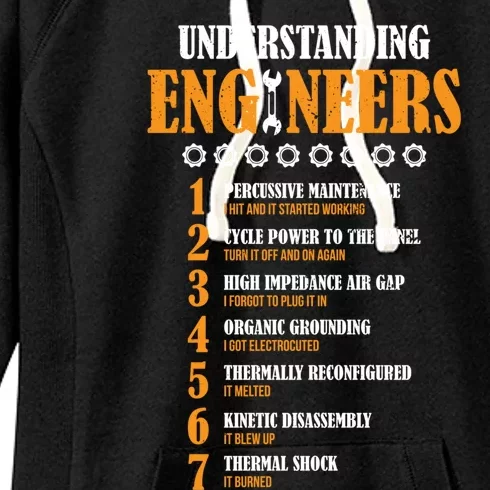 Understanding Engineers Lists Distressed Funny Engineer Women's Fleece Hoodie