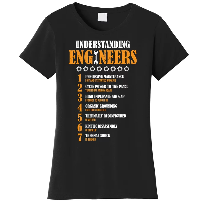 Understanding Engineers Lists Distressed Funny Engineer Women's T-Shirt