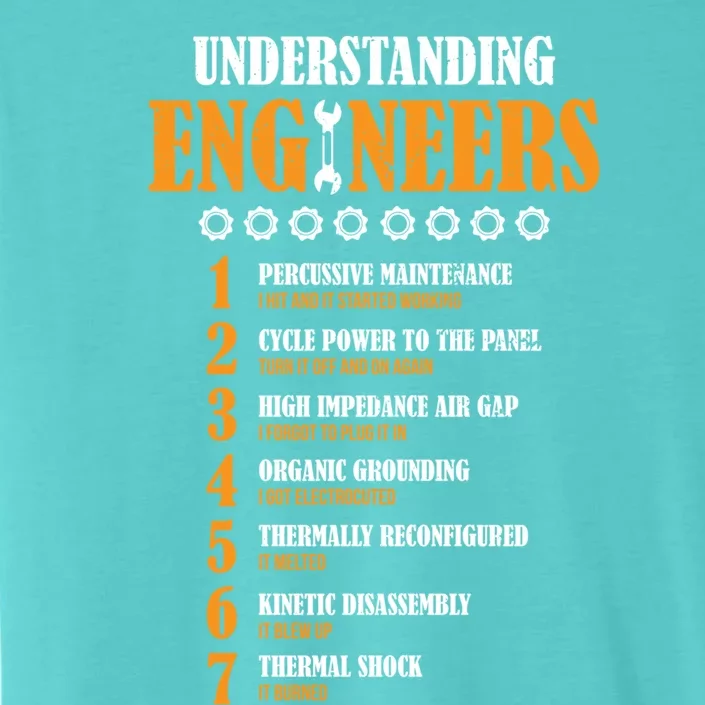 Understanding Engineers Lists Distressed Funny Engineer Gift ChromaSoft Performance T-Shirt