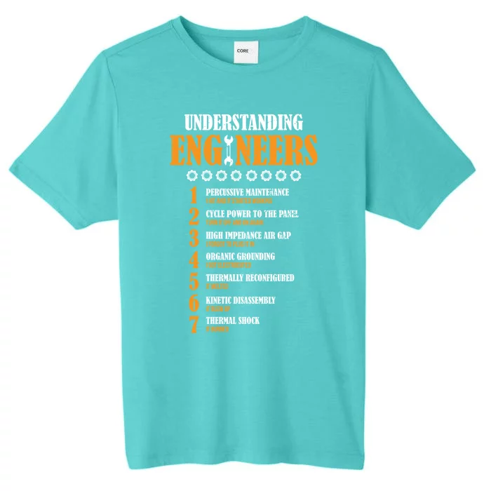 Understanding Engineers Lists Distressed Funny Engineer Gift ChromaSoft Performance T-Shirt