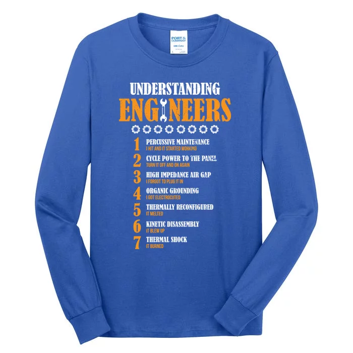 Understanding Engineers Lists Distressed Funny Engineer Funny Gift Tall Long Sleeve T-Shirt