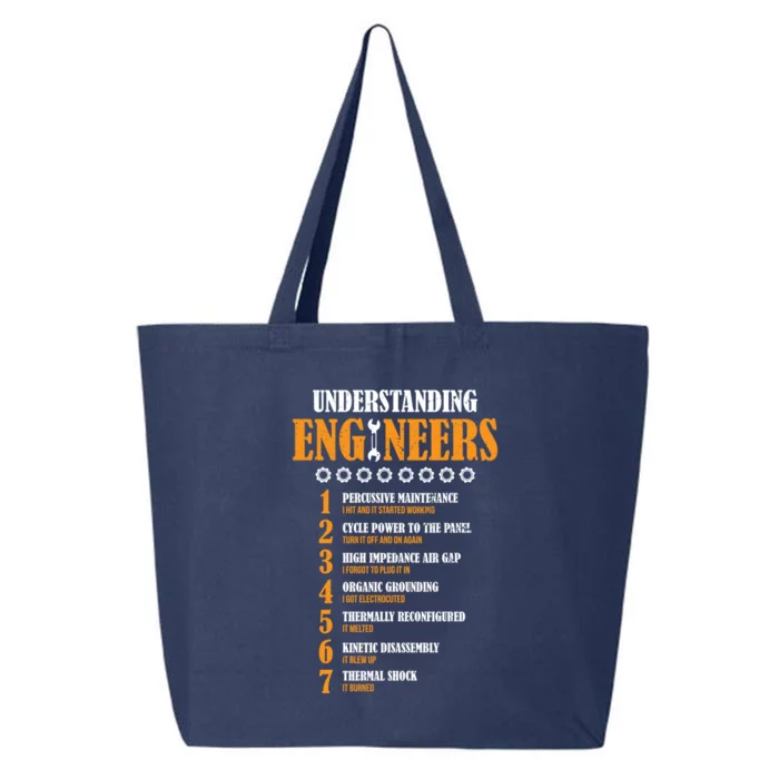 Understanding Engineers Lists Distressed Funny Engineer Funny Gift 25L Jumbo Tote