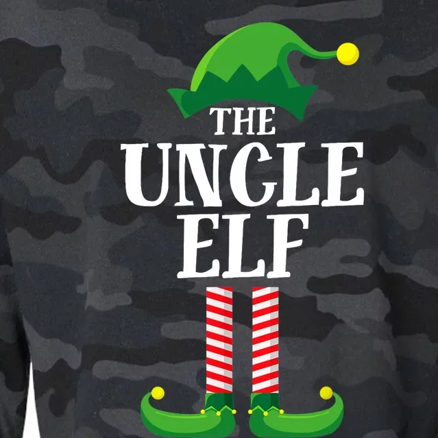 Uncle Elf Matching Family Group Christmas Party Cropped Pullover Crew