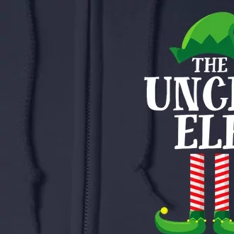 Uncle Elf Matching Family Group Christmas Party Full Zip Hoodie