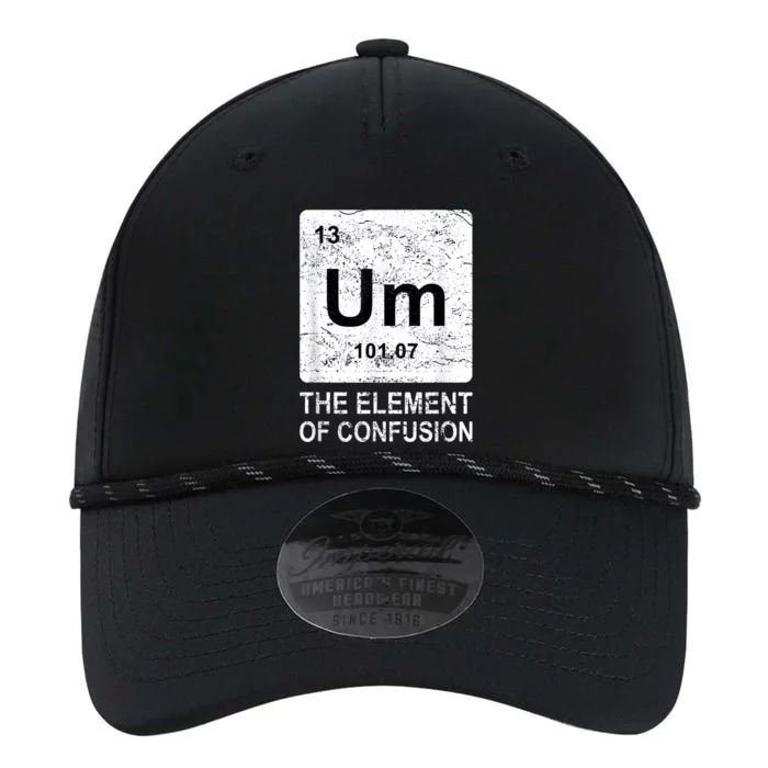 Um Element Of Confusion Nerdy Humor Tee Men Funny Chemistry Performance The Dyno Cap