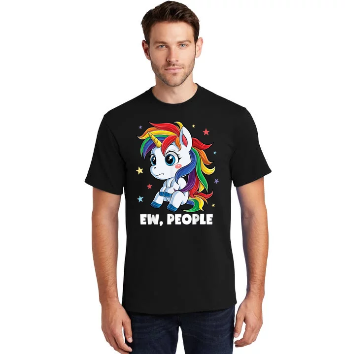 Unicorn Ew People Girls Kids Funny Rainbow Unicorns Tall T-Shirt