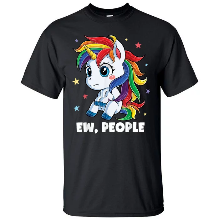 Unicorn Ew People Girls Kids Funny Rainbow Unicorns Tall T-Shirt