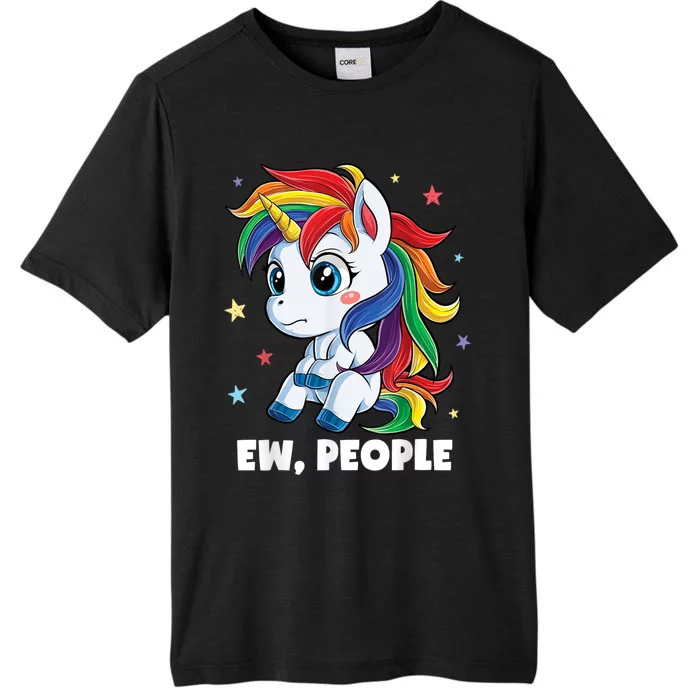 Unicorn Ew People Girls Kids Funny Rainbow Unicorns ChromaSoft Performance T-Shirt