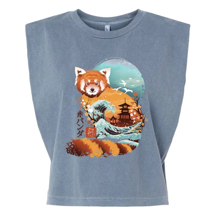 Ukiyo E Red Panda Garment-Dyed Women's Muscle Tee