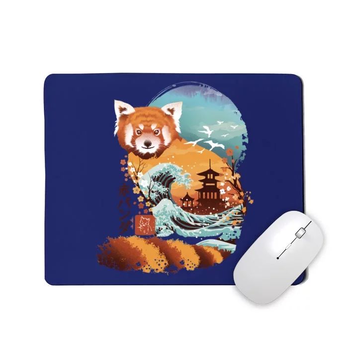 Ukiyo E Red Panda Mousepad