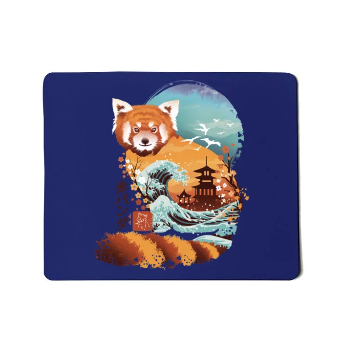 Ukiyo E Red Panda Mousepad