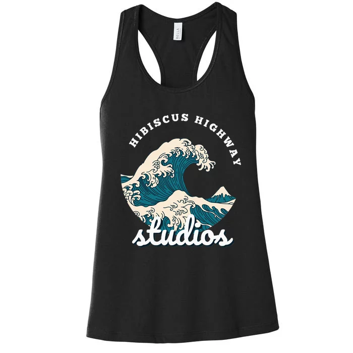 Ukiyo E Surf Wave Women's Racerback Tank