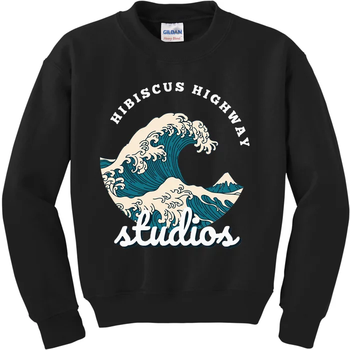 Ukiyo E Surf Wave Kids Sweatshirt