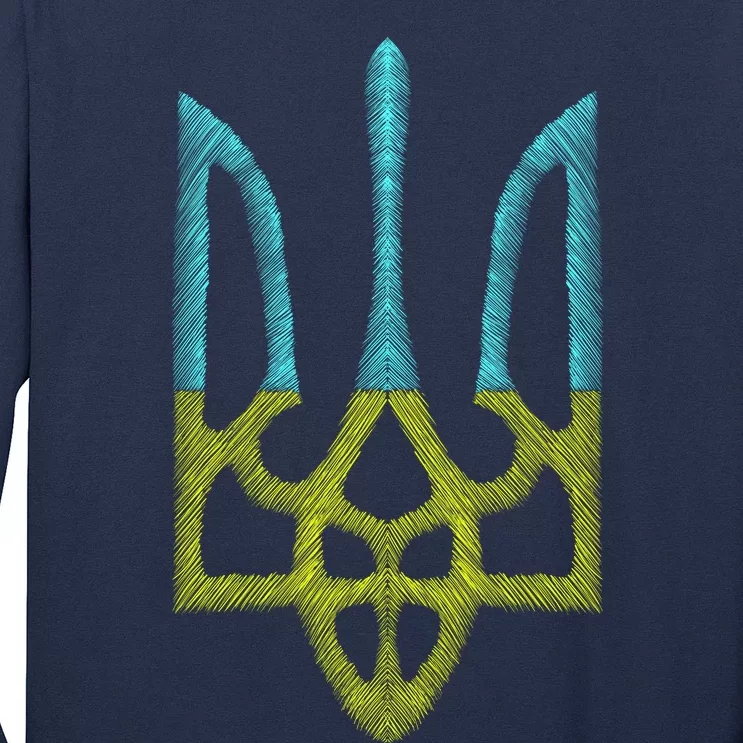 Ukraine Emblem Sketch Long Sleeve Shirt