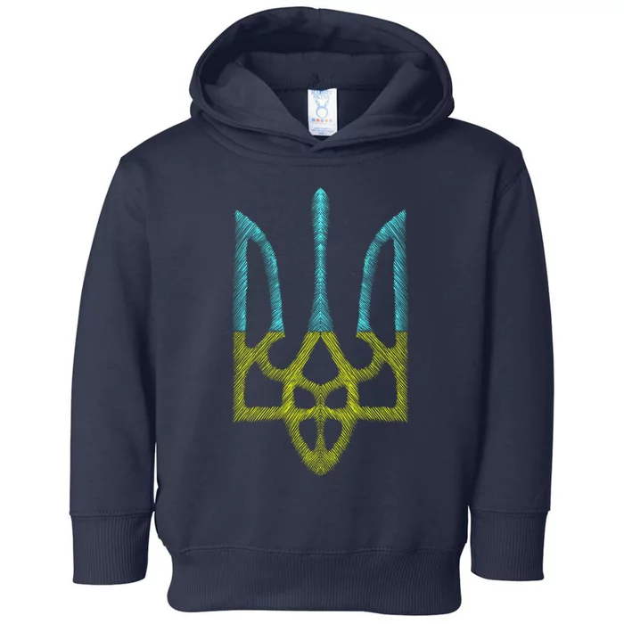 Ukraine Emblem Sketch Toddler Hoodie