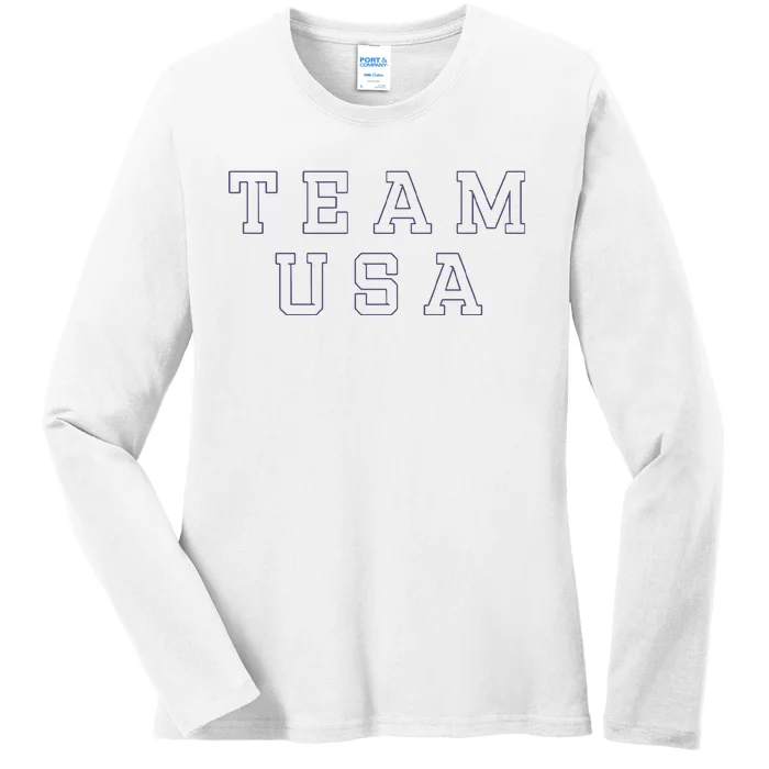 Usa Eiffel Tower Usa 2024. Ladies Long Sleeve Shirt