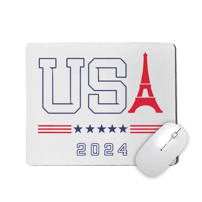 Usa Eiffel Tower Usa 2024 Mousepad