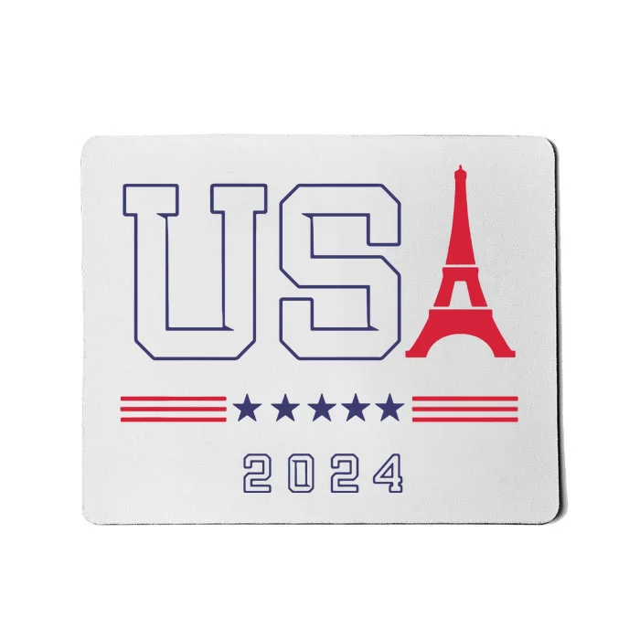 Usa Eiffel Tower Usa 2024 Mousepad