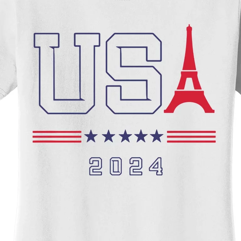 Usa Eiffel Tower Usa 2024 Women's T-Shirt