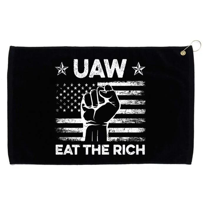 Uaw Eat The Rich Grommeted Golf Towel