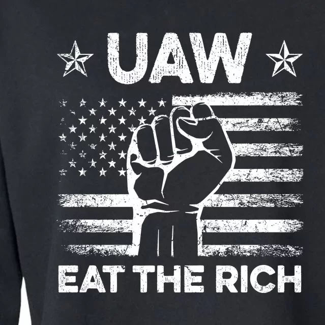 Uaw Eat The Rich Cropped Pullover Crew