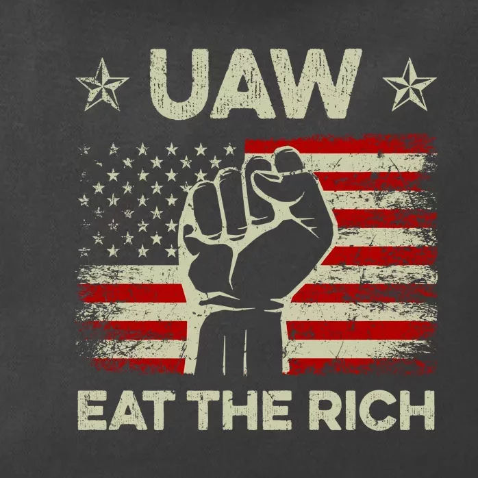 Uaw Eat The Rich Zip Tote Bag