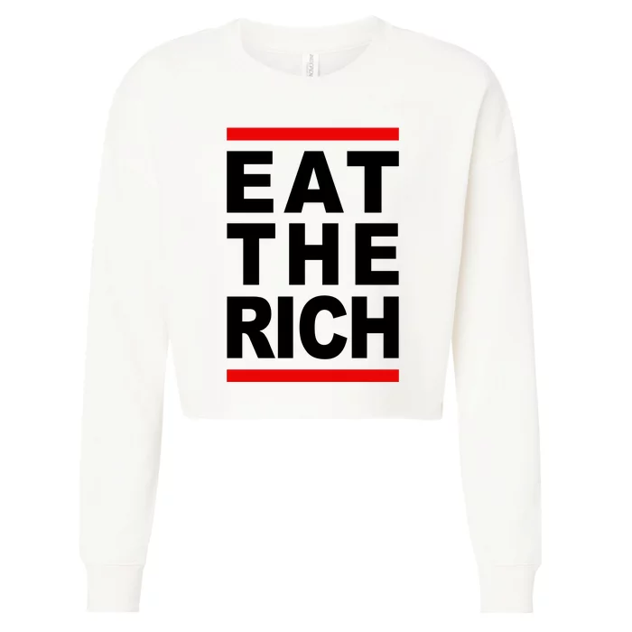 Uaw Eat The Rich Cropped Pullover Crew