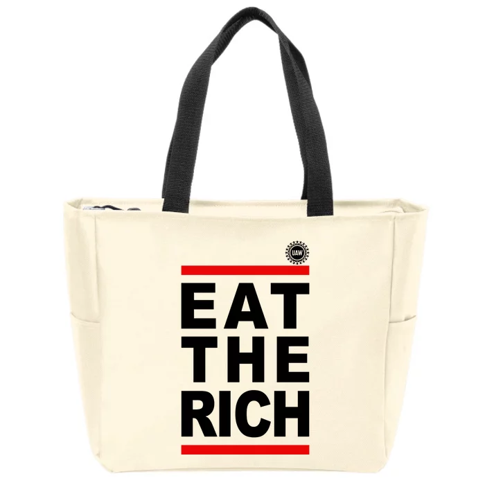 Uaw Eat The Rich Zip Tote Bag