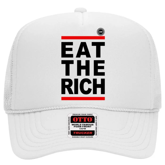 Uaw Eat The Rich High Crown Mesh Trucker Hat