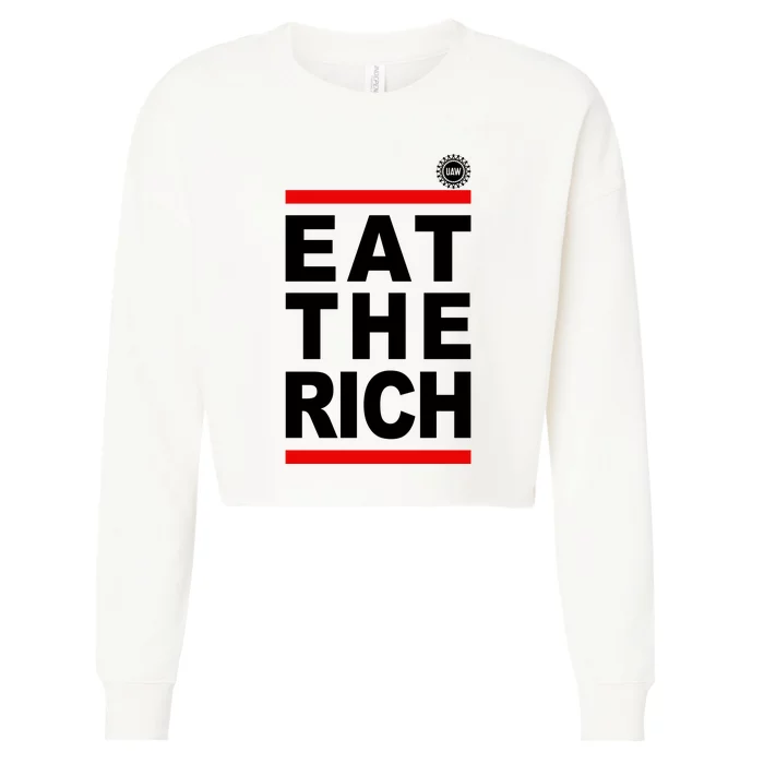 Uaw Eat The Rich Cropped Pullover Crew