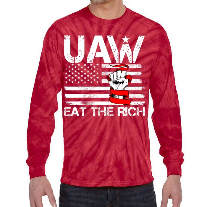 Uaw Eat The Rich Tie-Dye Long Sleeve Shirt