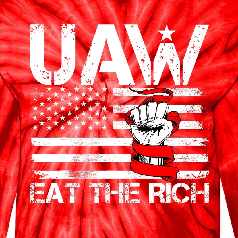 Uaw Eat The Rich Tie-Dye Long Sleeve Shirt