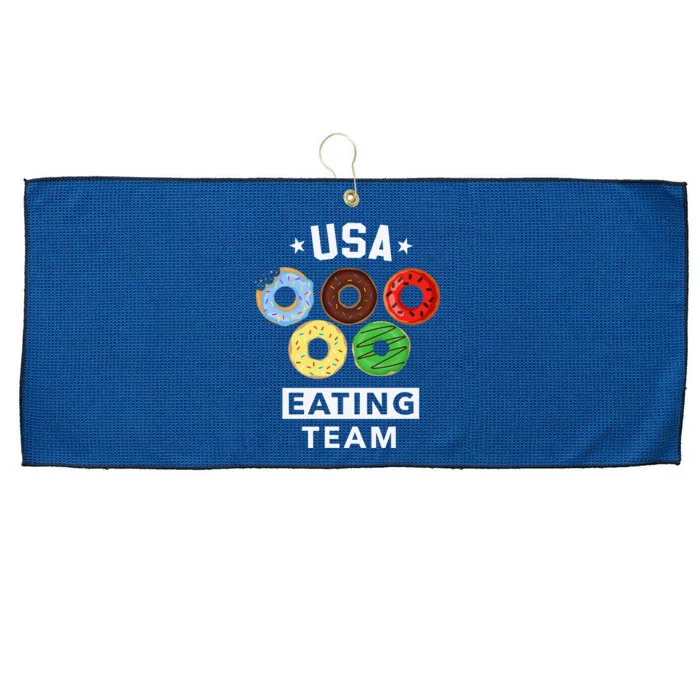 Usa Eating Team Foodie Donut Party Large Microfiber Waffle Golf Towel