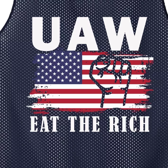 Uaw Eat The Rich American Flag Mesh Reversible Basketball Jersey Tank