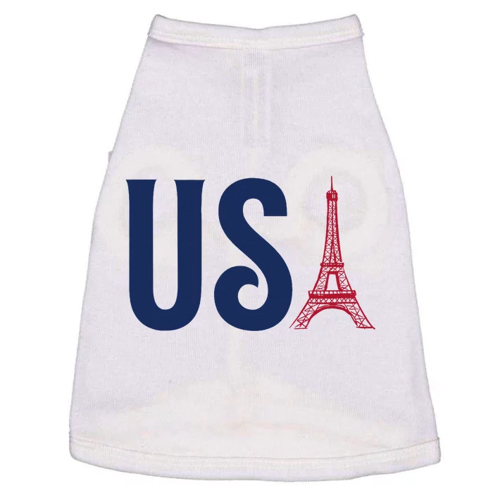 Usa Eiffel Tower Team Souvenir 2024 France Paris Holiday Doggie Tank