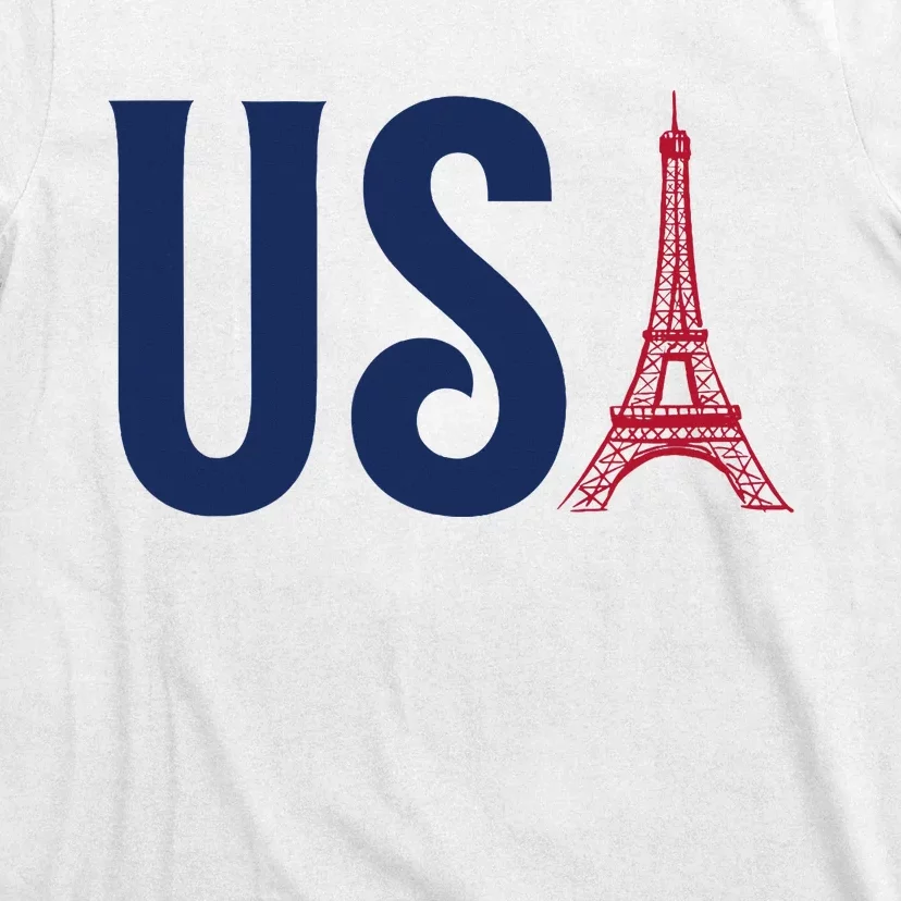 Usa Eiffel Tower Team Souvenir 2024 France Paris Holiday T-Shirt