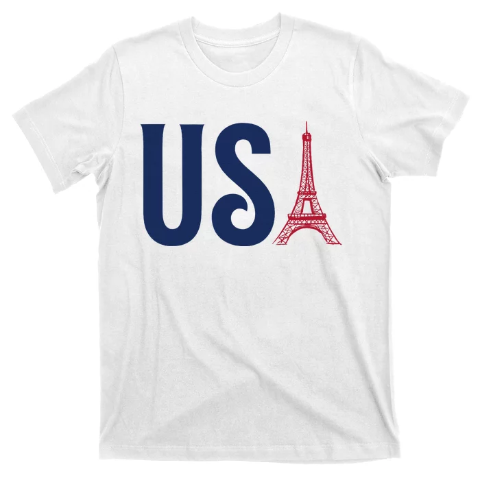 Usa Eiffel Tower Team Souvenir 2024 France Paris Holiday T-Shirt