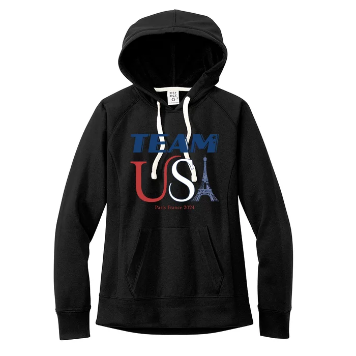 Usa Eiffel Tower Usa 2024 Women's Fleece Hoodie