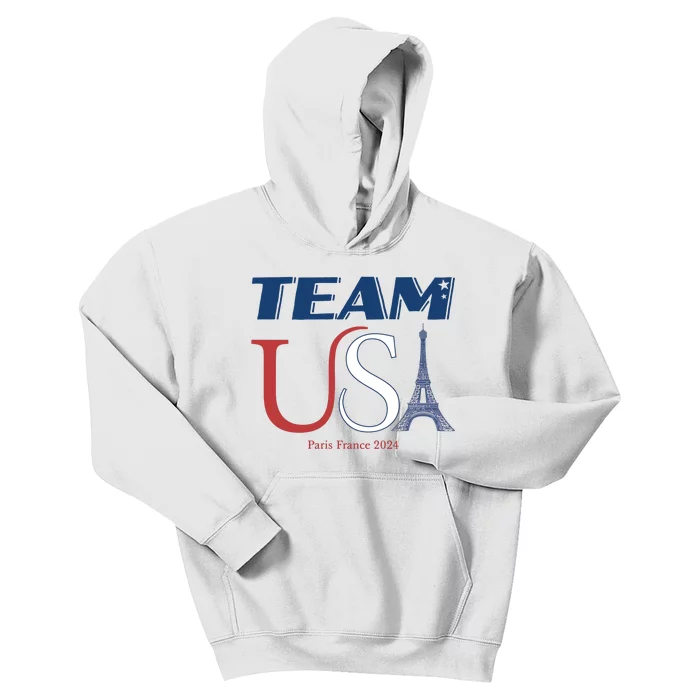 Usa Eiffel Tower Usa 2024 Kids Hoodie