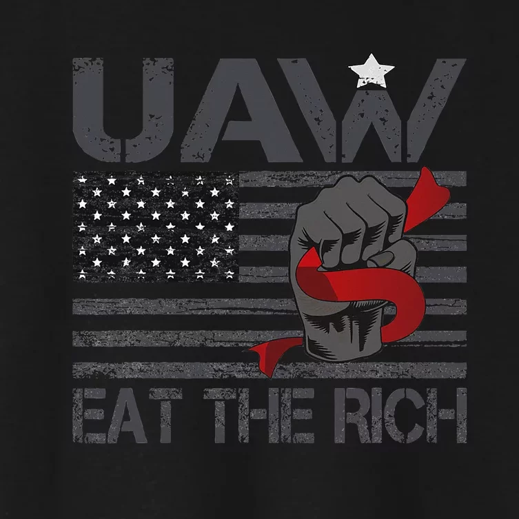 Uaw Eat The Rich Women's Crop Top Tee