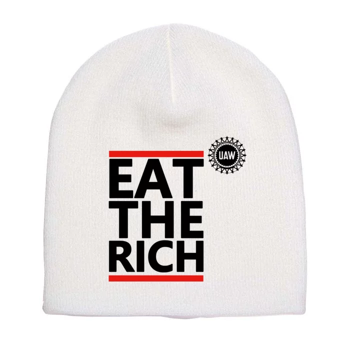 Uaw Eat The Rich Short Acrylic Beanie