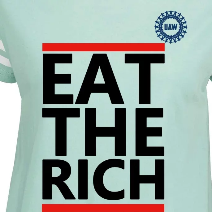 Uaw Eat The Rich Enza Ladies Jersey Football T-Shirt