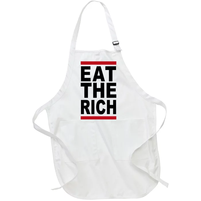 Uaw Eat The Rich Full-Length Apron With Pocket